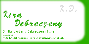 kira debreczeny business card